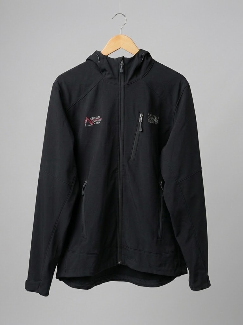 Mountain Hardwear Black Hooded Softshell Jacket